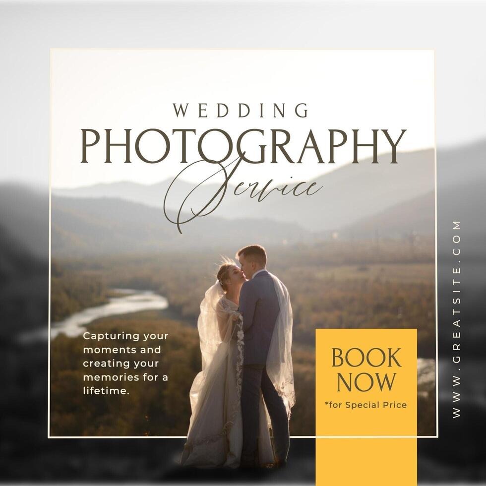 Elegant Wedding Photography Service Instagram Post template