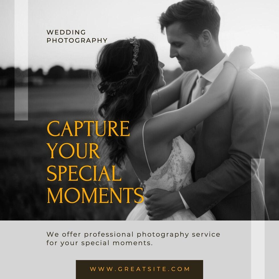 Minimalist Wedding Photography Instagram Post template