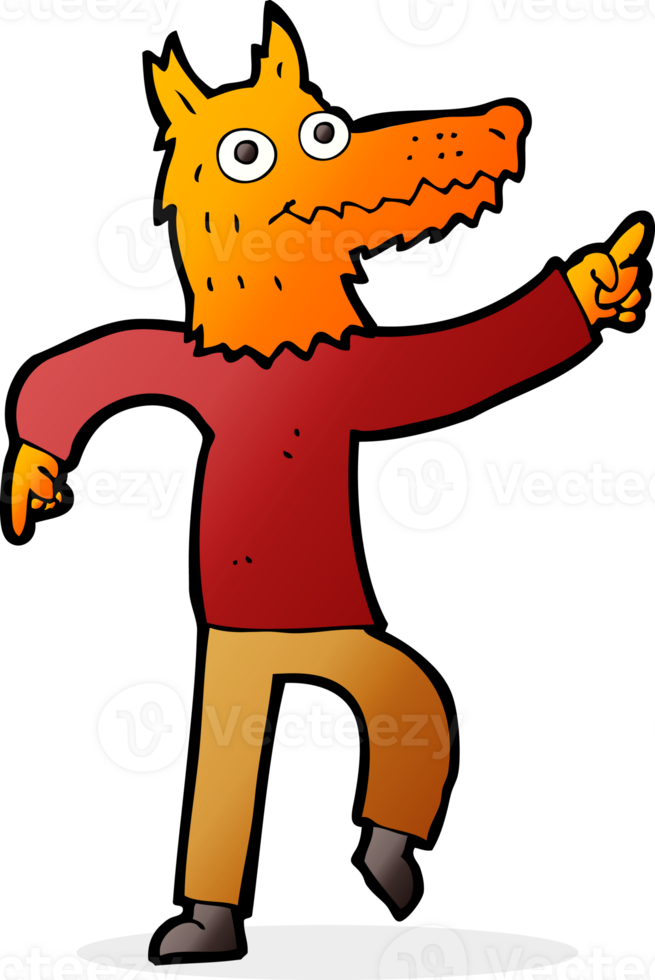 cartoon fox man png