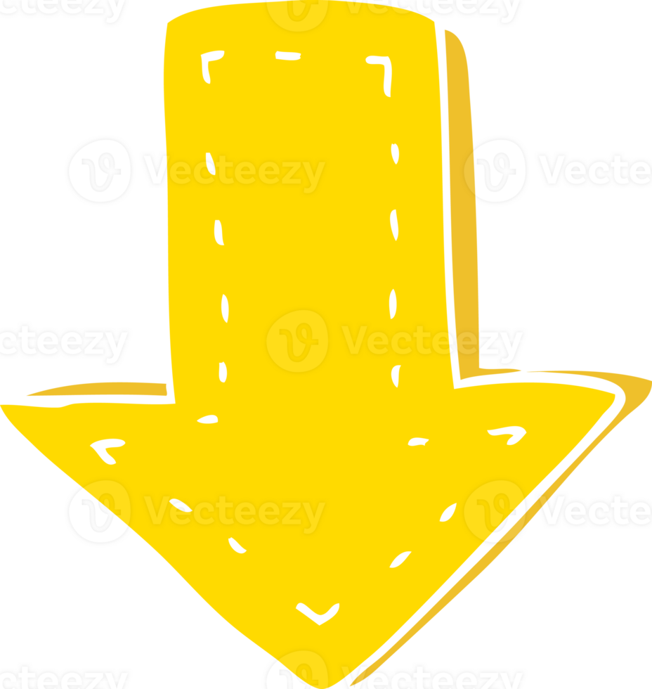 flat color style cartoon pointing arrow png
