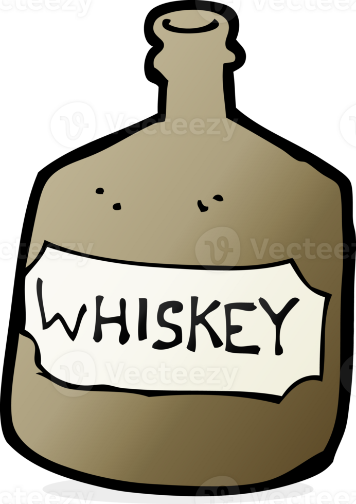 cartoon old whiskey bottle png