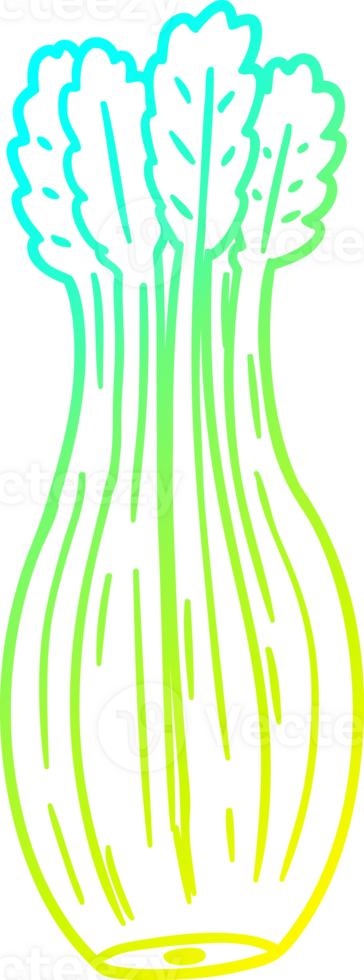 cold gradient line drawing cartoon vegetable png