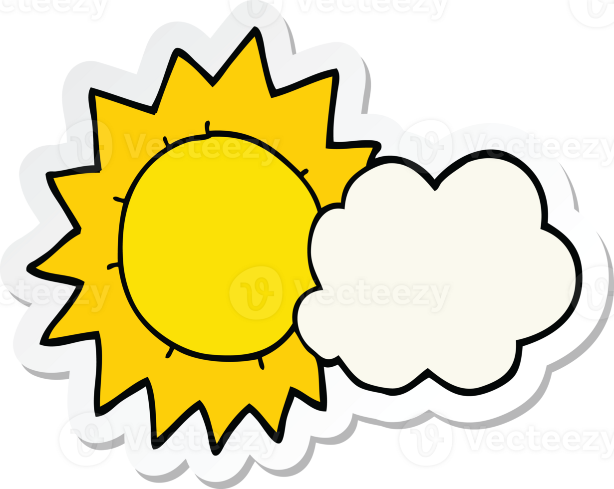 sticker of a cartoon weather png