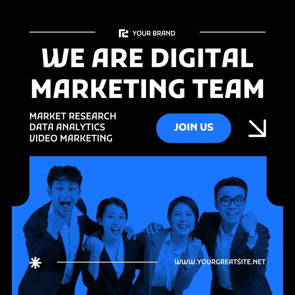 We Are Digital Marketing Team Instagram Post template