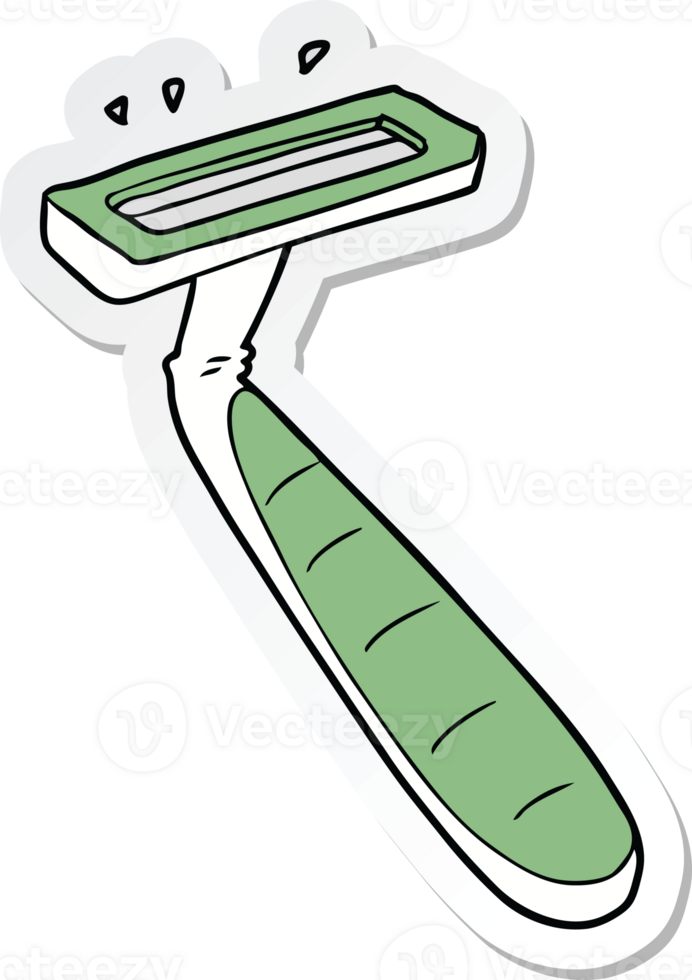 sticker of a cartoon disposable razor png