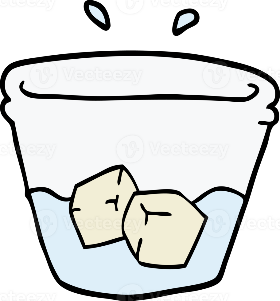 cartoon doodle water and ice png