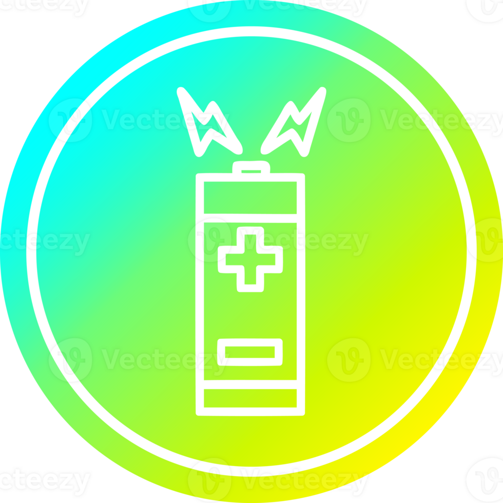 battery circular in cold gradient spectrum png