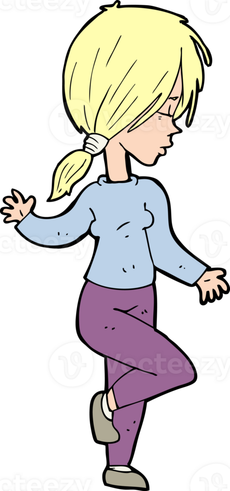 cartoon girl dancing png