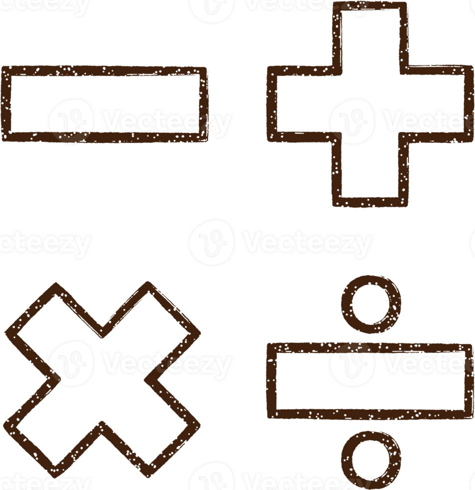 Math Symbols Charcoal Drawing png