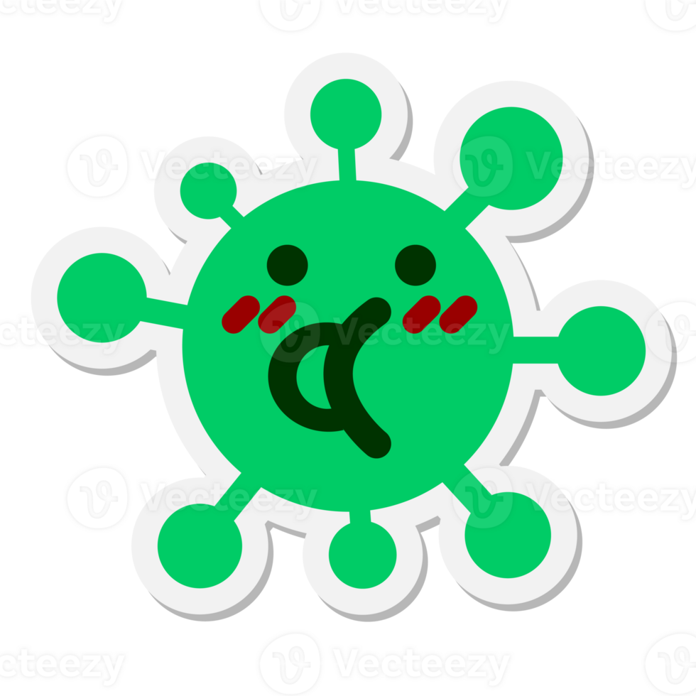 blushing talking virus sticker png