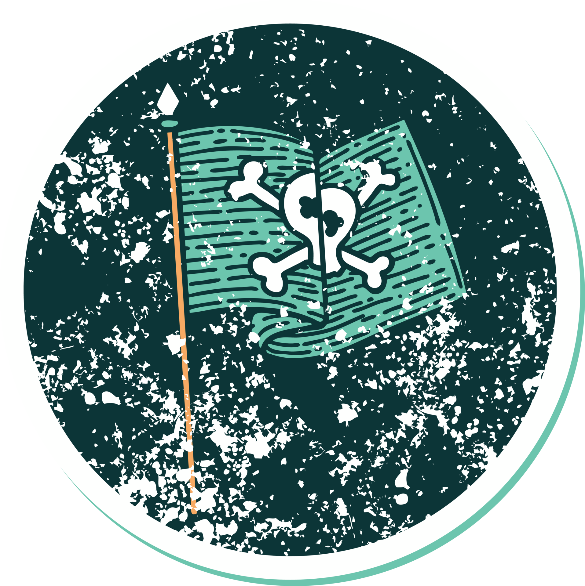 afligido-pegatina-tatuaje-estilo-icono-de-un-pirata-bandera-39922382-png