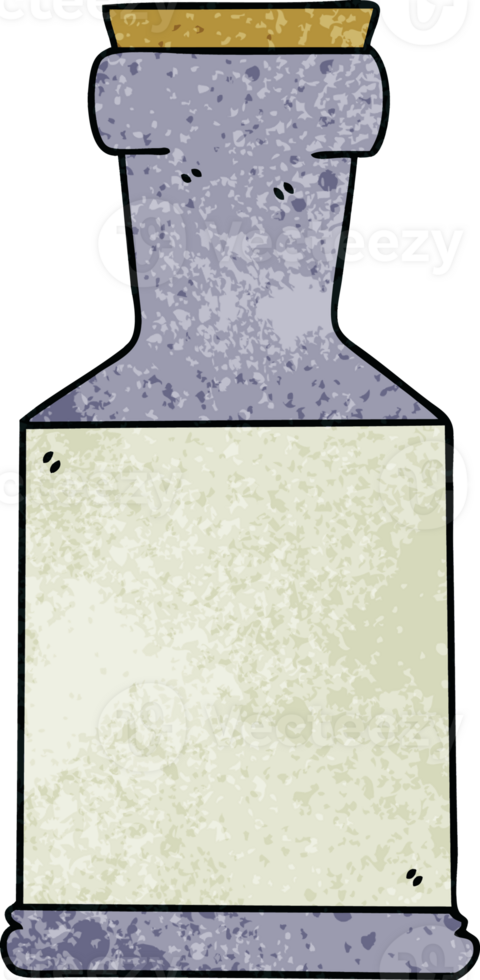 quirky hand drawn cartoon potion bottle png