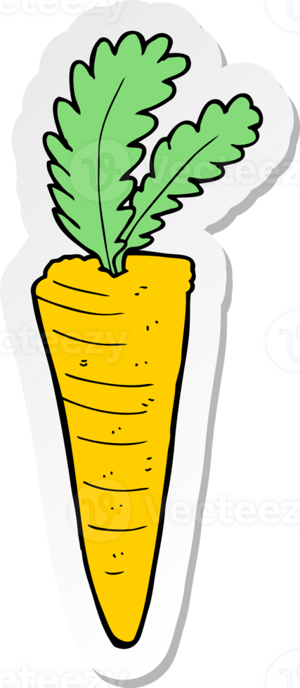sticker of a cartoon carrot png