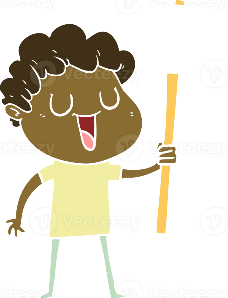 laughing flat color style cartoon man with black signpost png