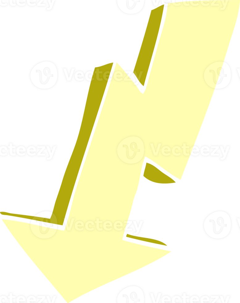 cartoon doodle lightning bolt png