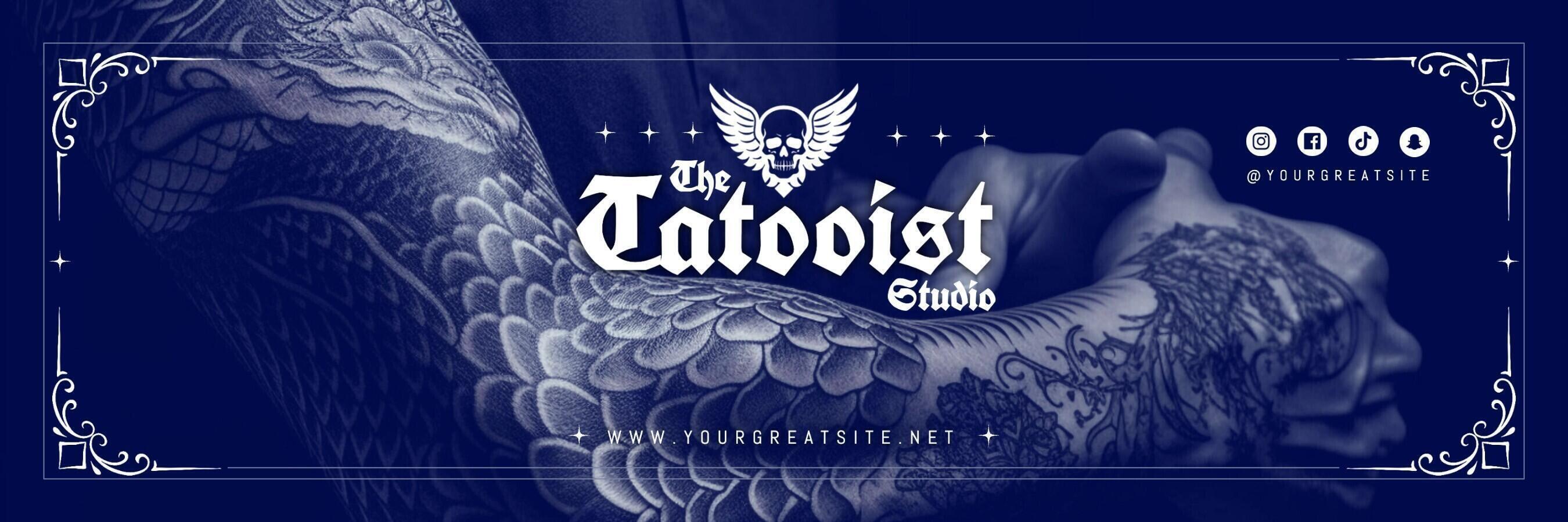 Tattoo Artist Studio Twitter Header Template