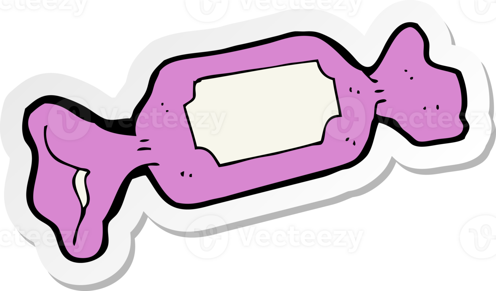 sticker of a cartoon wrapped candy png