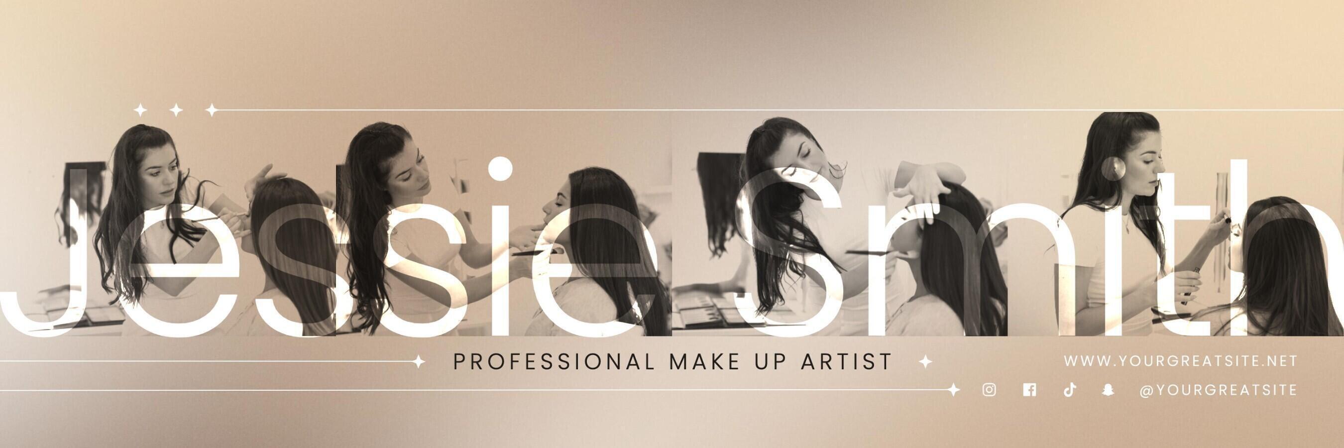 Minimalist Professional Make Up Artist Twitter Header Template