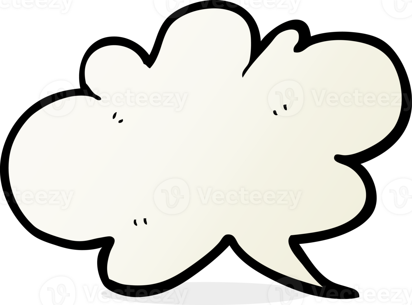 hand drawn cartoon cloud speech bubble png