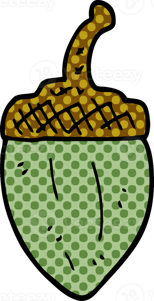 cartoon doodle acorn png