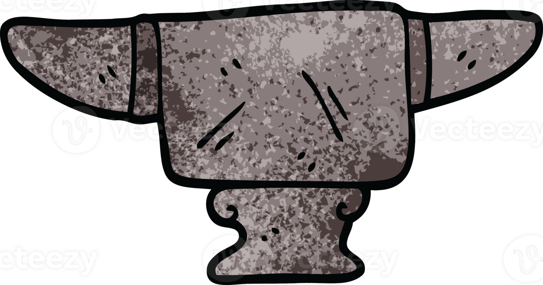 cartoon doodle heavy old anvil png
