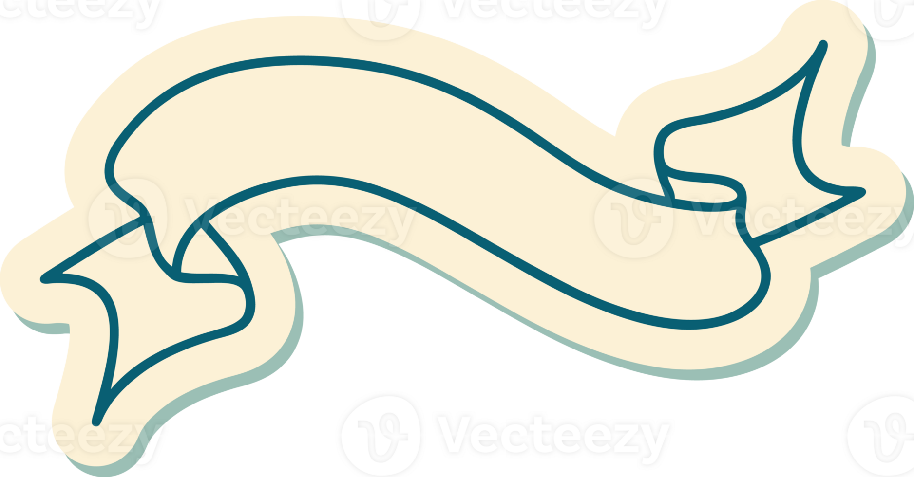 sticker of tattoo in traditional style of a banner png