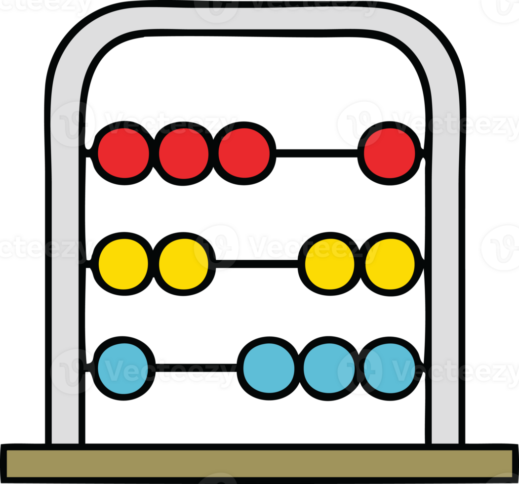 cute cartoon of a maths abacus png