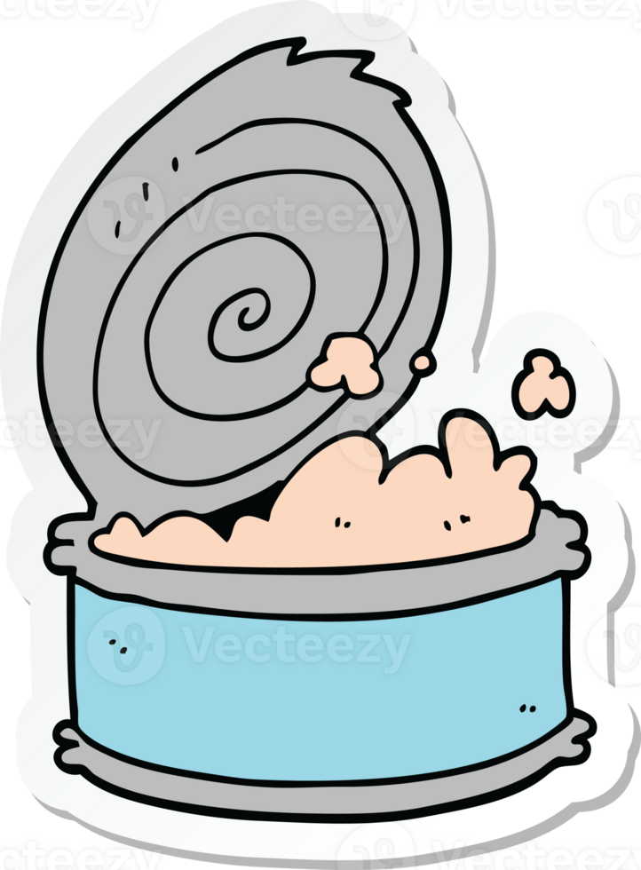 sticker of a cartoon canned fish png