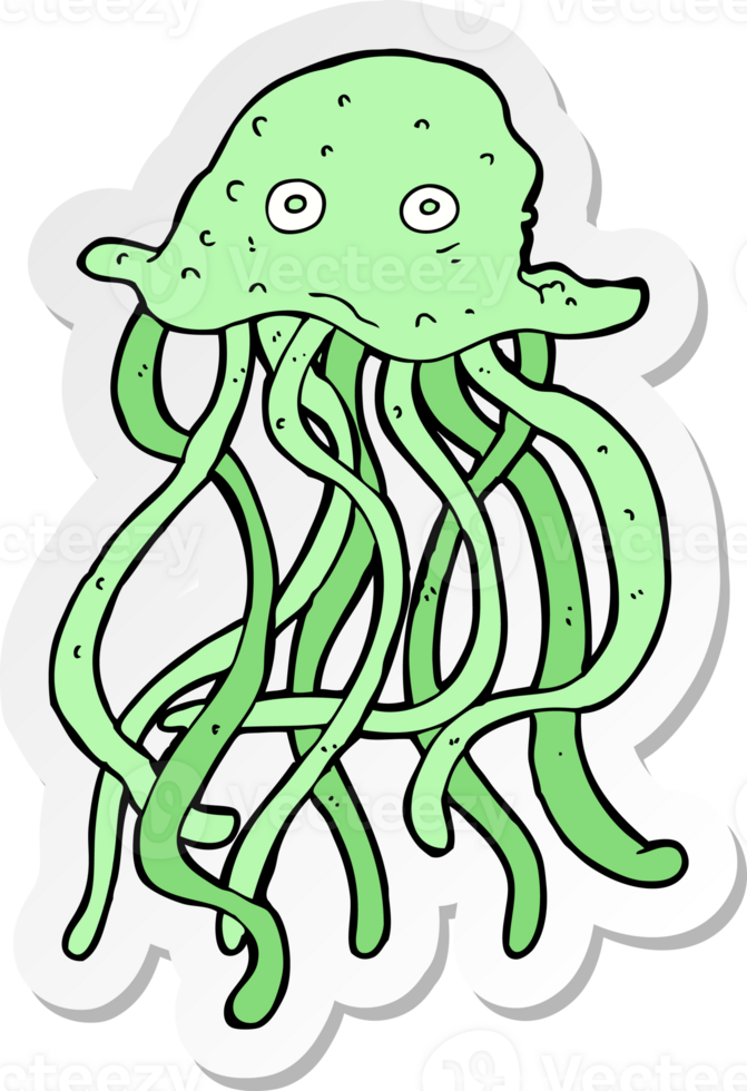 Aufkleber eines Cartoon-Oktopus png