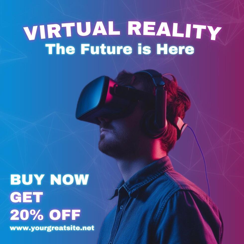 Virtual Reality Instagram Post template