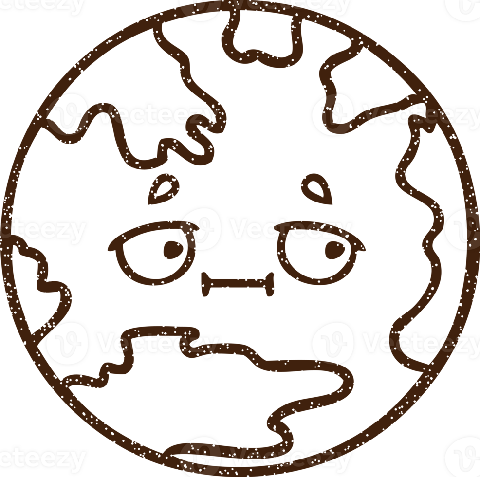The Earth Charcoal Drawing png
