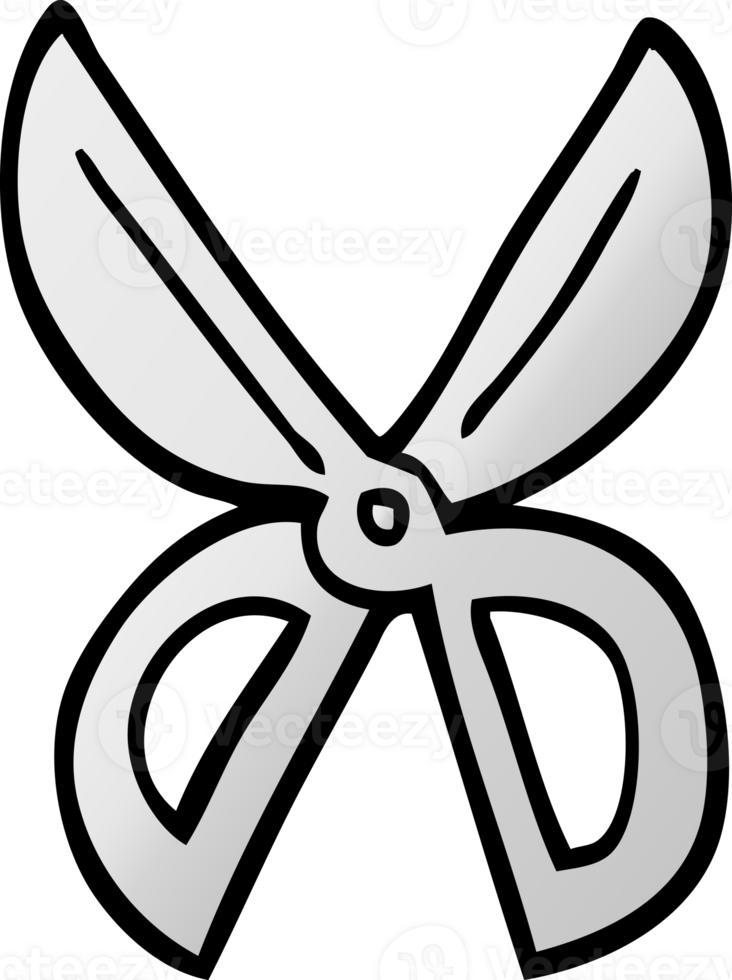 gradient illustration cartoon scissors png