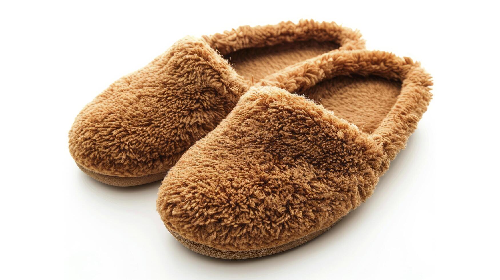 AI generated Slippers on Isolated White Background, Comfort and Relaxation at Home photo