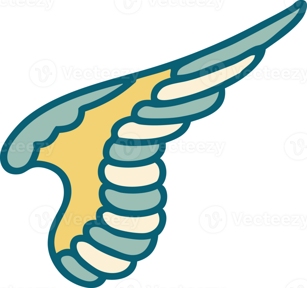 iconic tattoo style image of a wing png