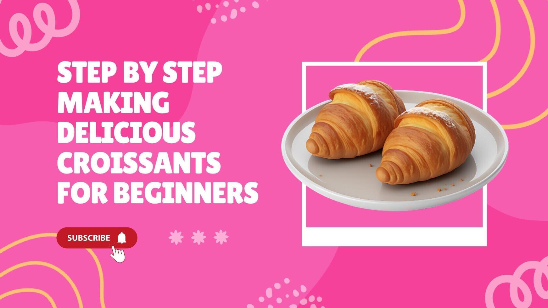 pink cooking tutorial youtube thumbnail template