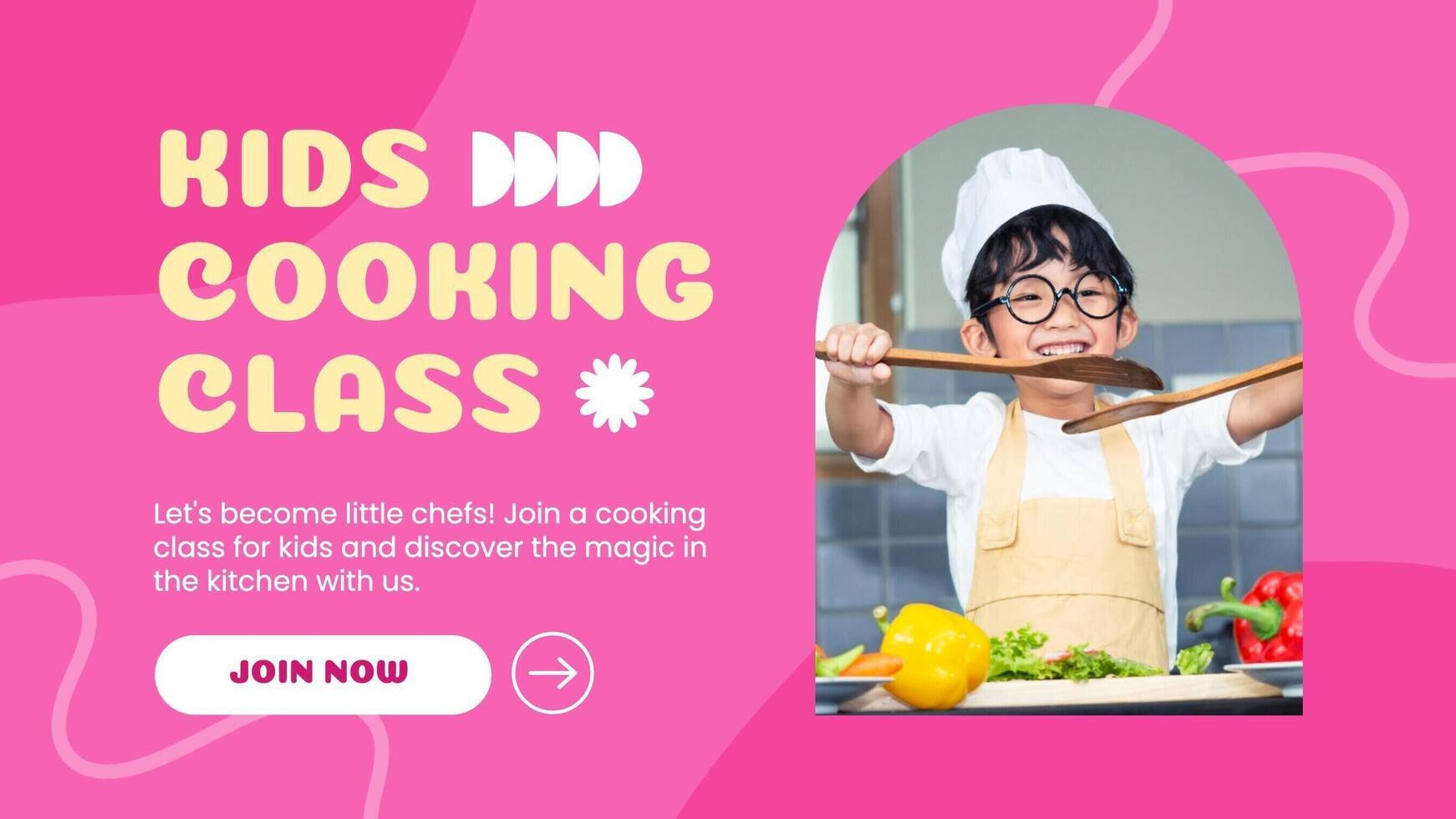 Kids Activity Cooking Class Twitter Post Ads template
