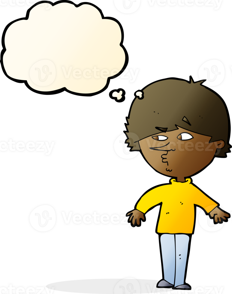 cartoon suspicious man looking over shoulder with thought bubble png