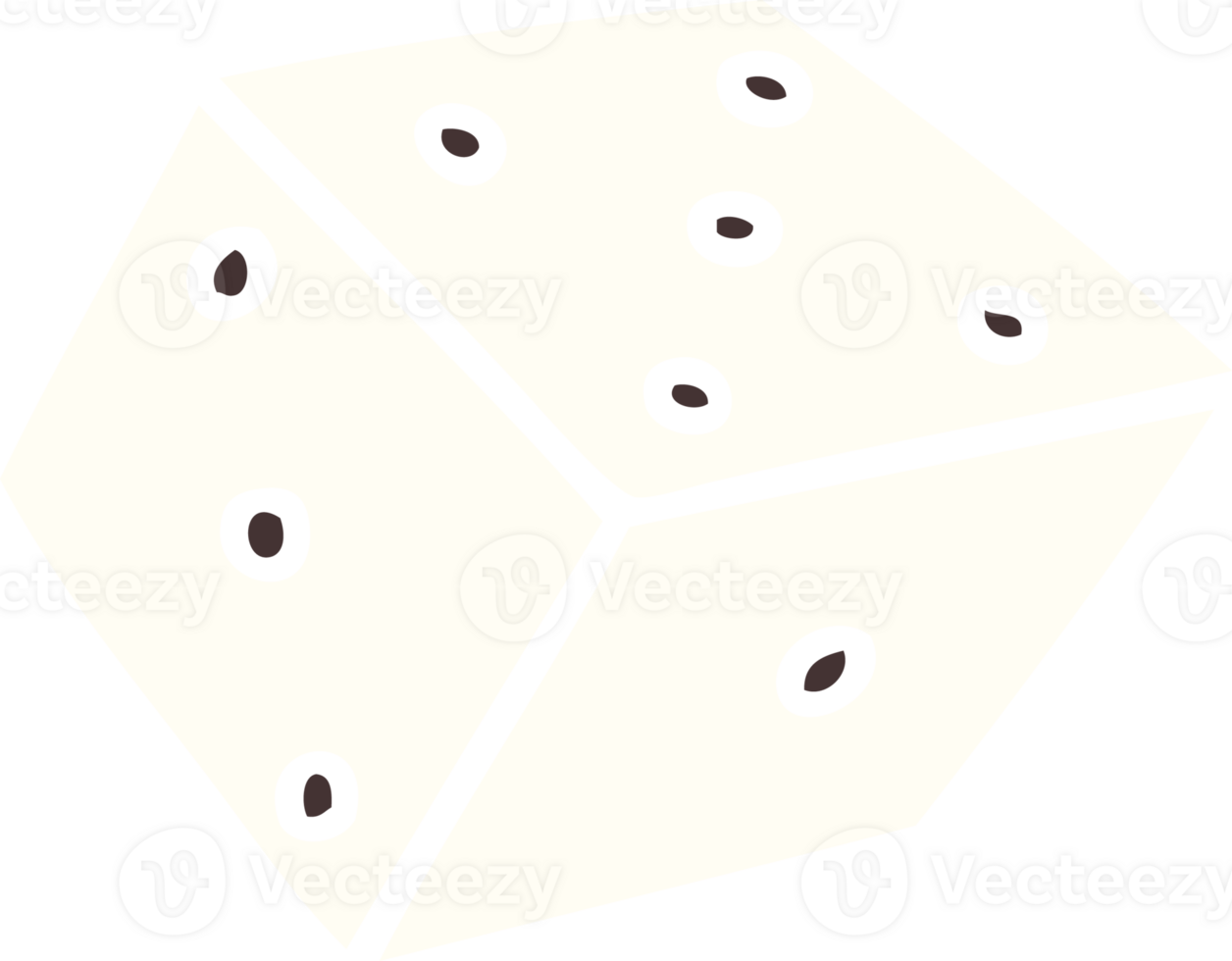 flat color style cartoon dice png