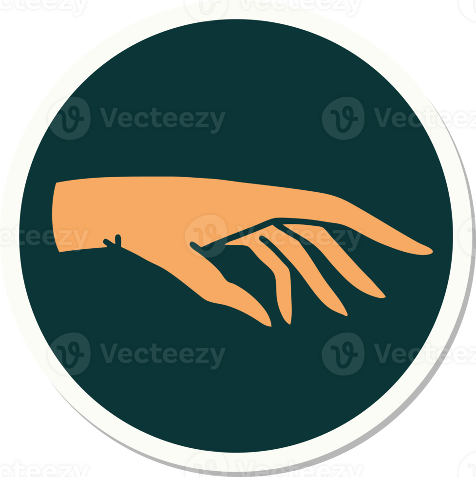 sticker of tattoo in traditional style of a hand png