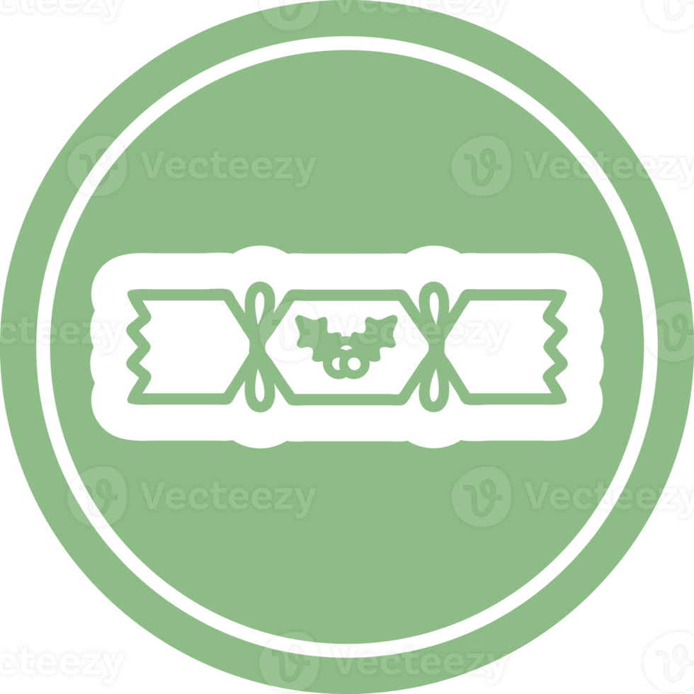 christmas cracker circular icon symbol png
