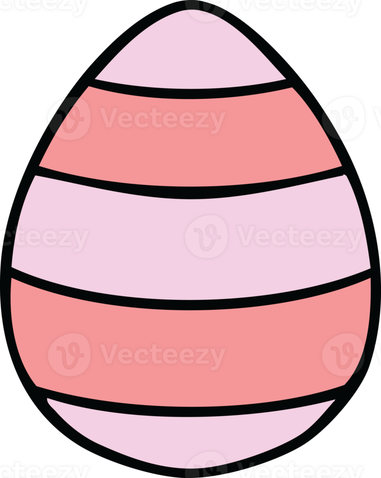 hand drawn quirky cartoon easter egg png