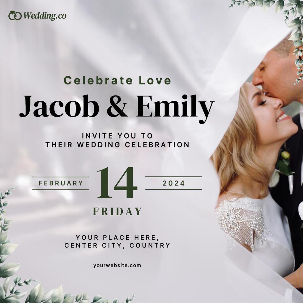 Wedding Card Instagram Post template