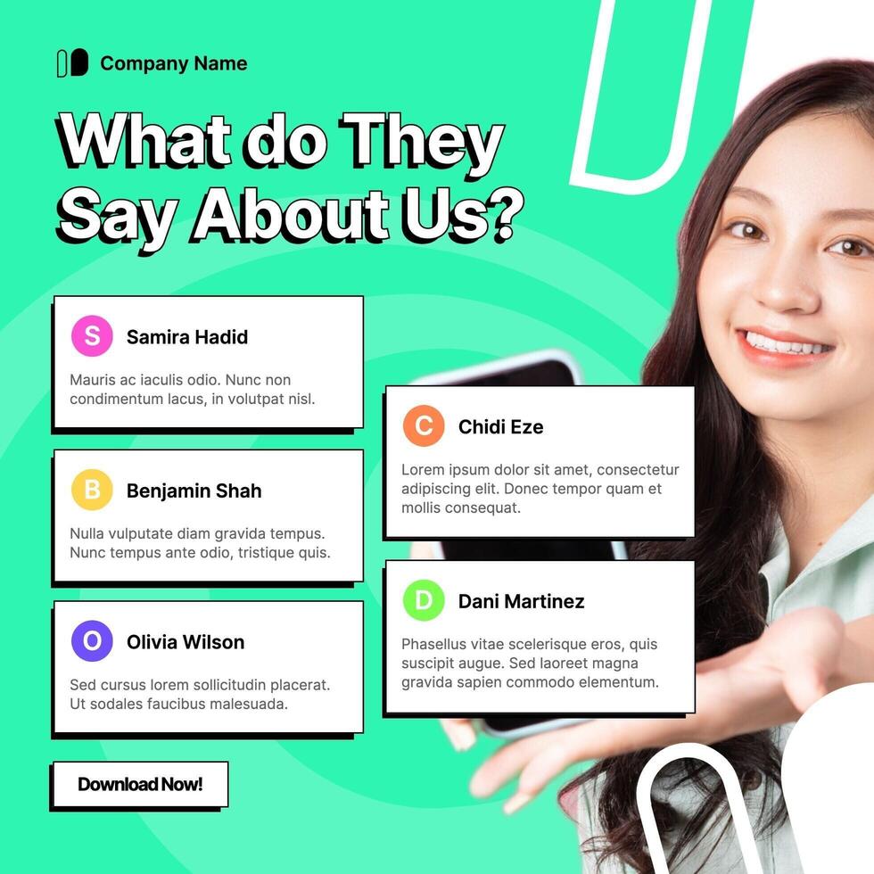 Client Reviews LinkedIn Post template