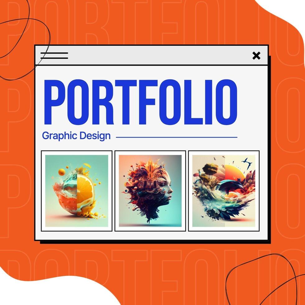 Designer Portfolio LinkedIn Post template