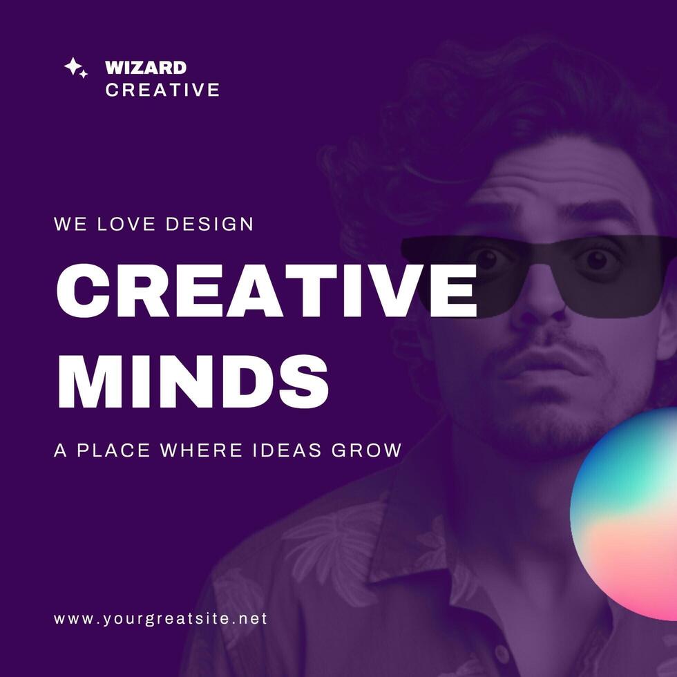 creative agency instagram post for social media marketing template