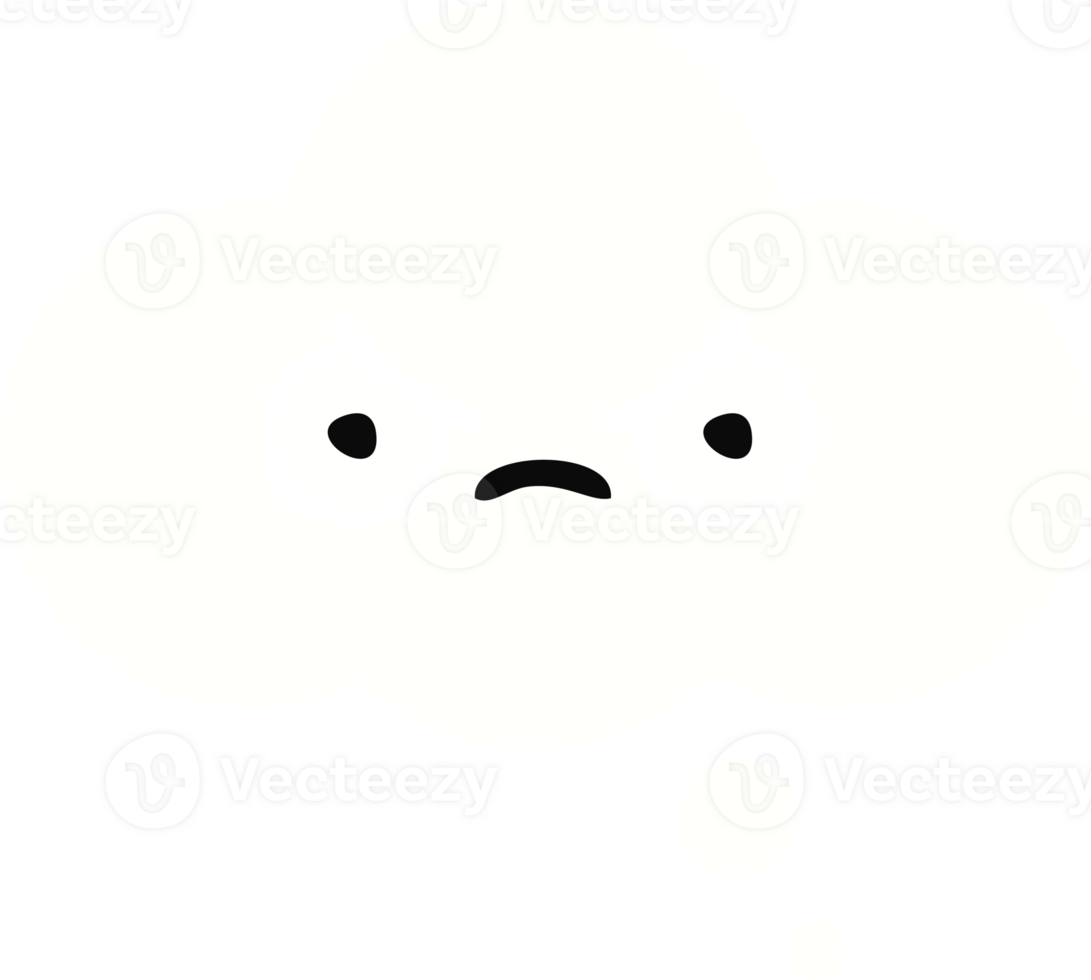 flat color retro cartoon thought bubble png
