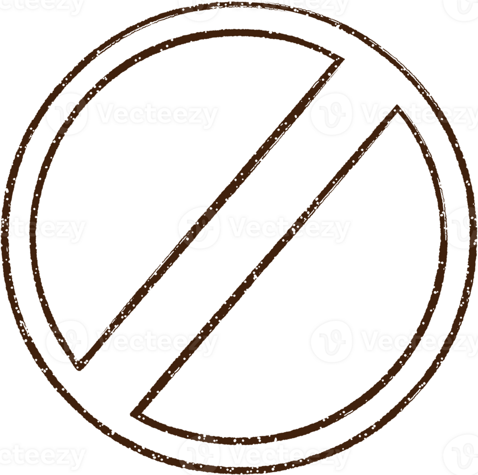 Ban Symbol Charcoal Drawing png