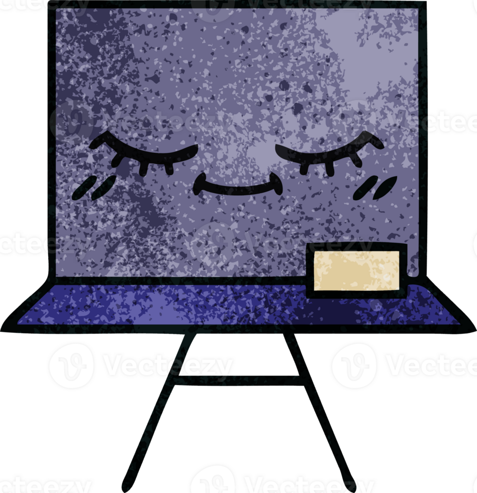 retro grunge texture cartoon chalkboard png