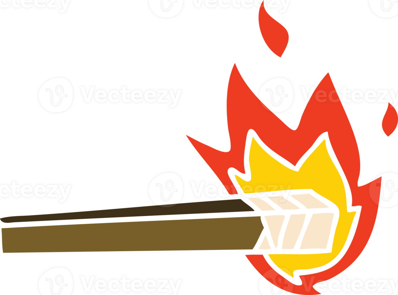 quirky hand drawn cartoon lit torch png