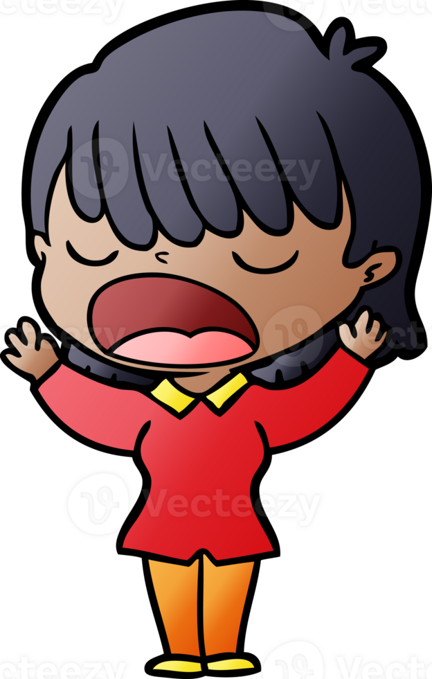 cartoon woman talking loudly png